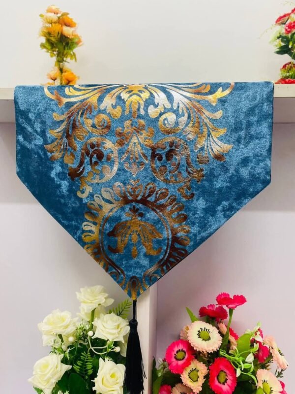 New Model Luxury Embroidered Dining Table Runner Velvet