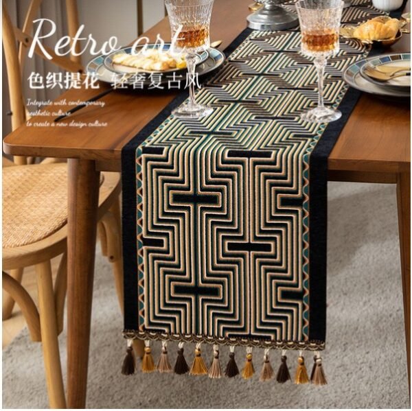 New Model Luxury Embroidered Dining Table Runner Velvet. ideal size for 10 seater dining table