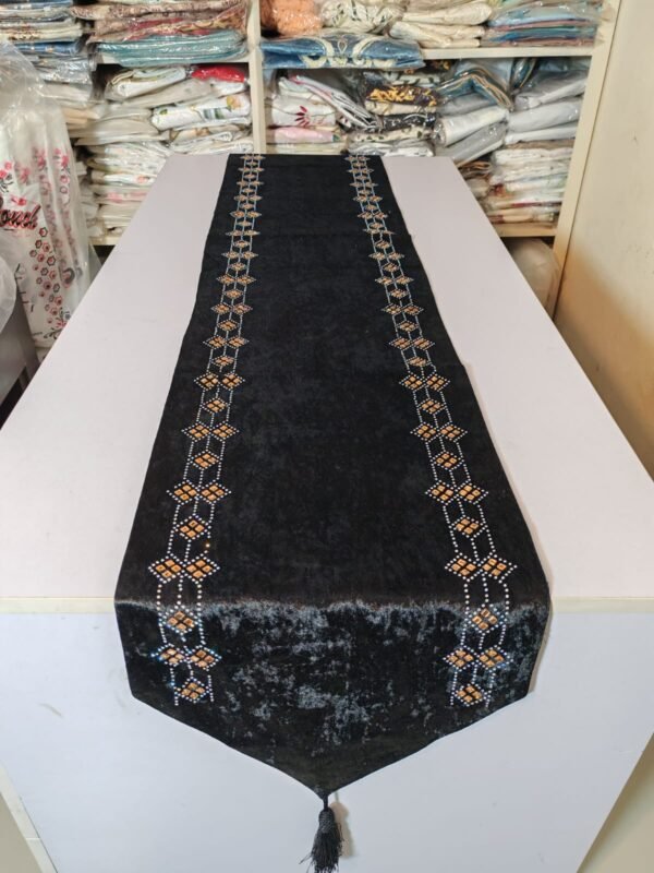 New Model Luxury Embroidered Dining Table Runner Velvet. Lenght: 86 inch, Width: 13 inch